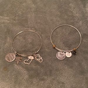 Two silver bracelets!  Nurse and inspirational!